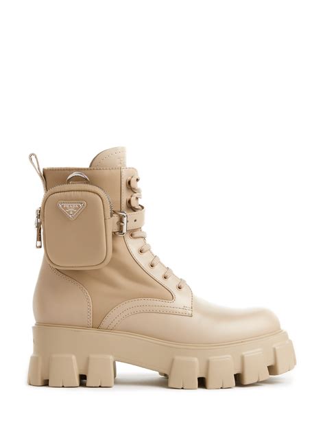 prada women's monolith combat|prada ankle boots women.